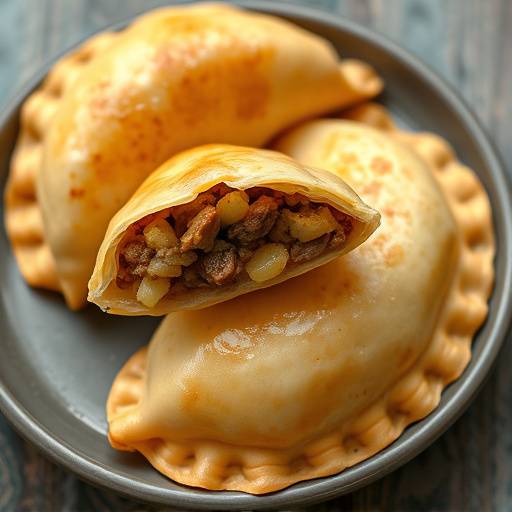 Deliciosas empanadas colombianas rellenas de carne y papa